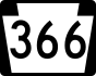 PA Route 366 marker