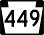 PA Route 449 marker