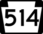 PA Route 514 marker
