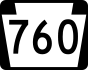 PA Route 760 marker