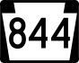 PA Route 844 marker
