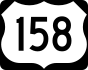 U.S. Route 158 marker
