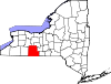 State map highlighting Steuben County