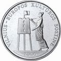1 litas coin - Vilnius-European Capital of Culture (2009) Reversum.jpg