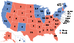 Electoral map, 2000 election