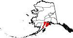 State map highlighting Kenai Peninsula Borough