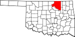 State map highlighting Osage County