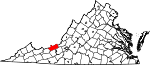 State map highlighting Giles County