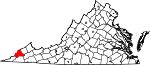 State map highlighting Wise County