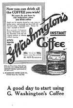 A pre-World War I ad introduced Washington's coffee to the public. Advert from The New York Times - February 23, 1914.
