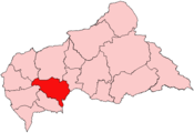 Location of Ombella-M'Poko Prefecture in the Central African Republic