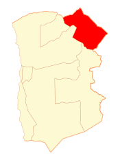Map of Colchane in Tarapacá Region