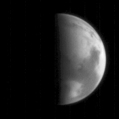 Second narrow-angle MOC image of Mars, acquired one hour after the first