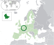 Map showing Luxembourg in Europe