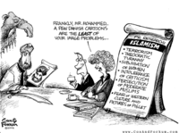 US-based Op/Ed cartoon on the controversy