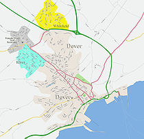 Street map of Dover - Click to see large scale
