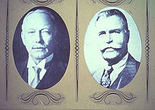 "Black and white photographs of Crayola's founders Edwin Binney and C. Harold Smith, circa 1900