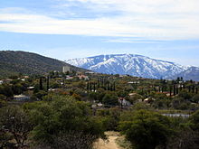 View of Oracle, AZ looking south with Mt. Lemmon in background.