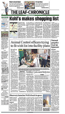 The Leaf Chronicle front page.jpg