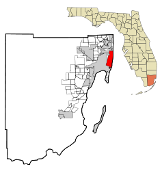 Miami-Dade County Florida Incorporated and Unincorporated areas Miami Beach Highlighted.svg