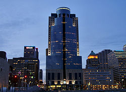 The Scripps Center in Cincinnati, Ohio, corporate headquarters of The Cincinnati Post.