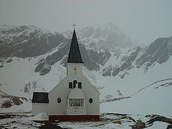 The Norwegian Lutheran Church in Grytviken (built in 1913)