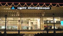 Madurai airport new terminal building night view.jpg