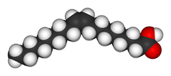 Oleic acid's space-filling structure