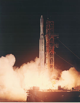 Launch of the first Delta M with Intelsat 301