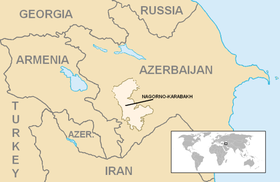 The borders of the former Nagorno-Karabakh Autonomous Oblast