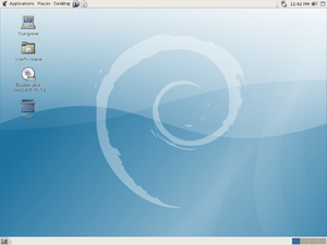 Screenshot of Debian 6.0 ("Squeeze")