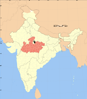 Madhya Pradesh district location map Tikamgarh.svg