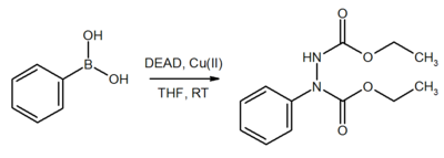 DEAD as Michael-acceptor in substitution of boronic esters