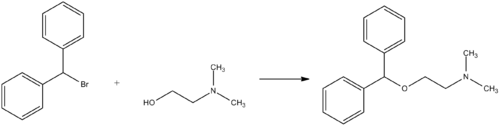 Diphenhydramine synthesis.png