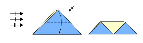 Vertical bar across arrow body.