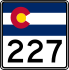 State Highway 227 marker