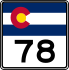 State Highway 78 marker