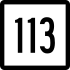Route 113 marker