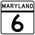 Maryland Route 6 marker