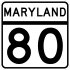 Maryland Route 80 marker