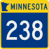 Trunk Highway 238 marker