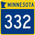 Trunk Highway 332 marker