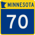 Trunk Highway 70 marker