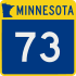 Trunk Highway 73 marker