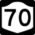 NYS Route 70 marker