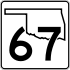 State Highway 67 marker