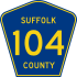 County Route 104 marker