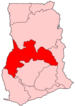 Location of Brong-Ahafo Region in Ghana