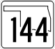 State Highway 144 marker