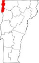 State map highlighting Grand Isle County